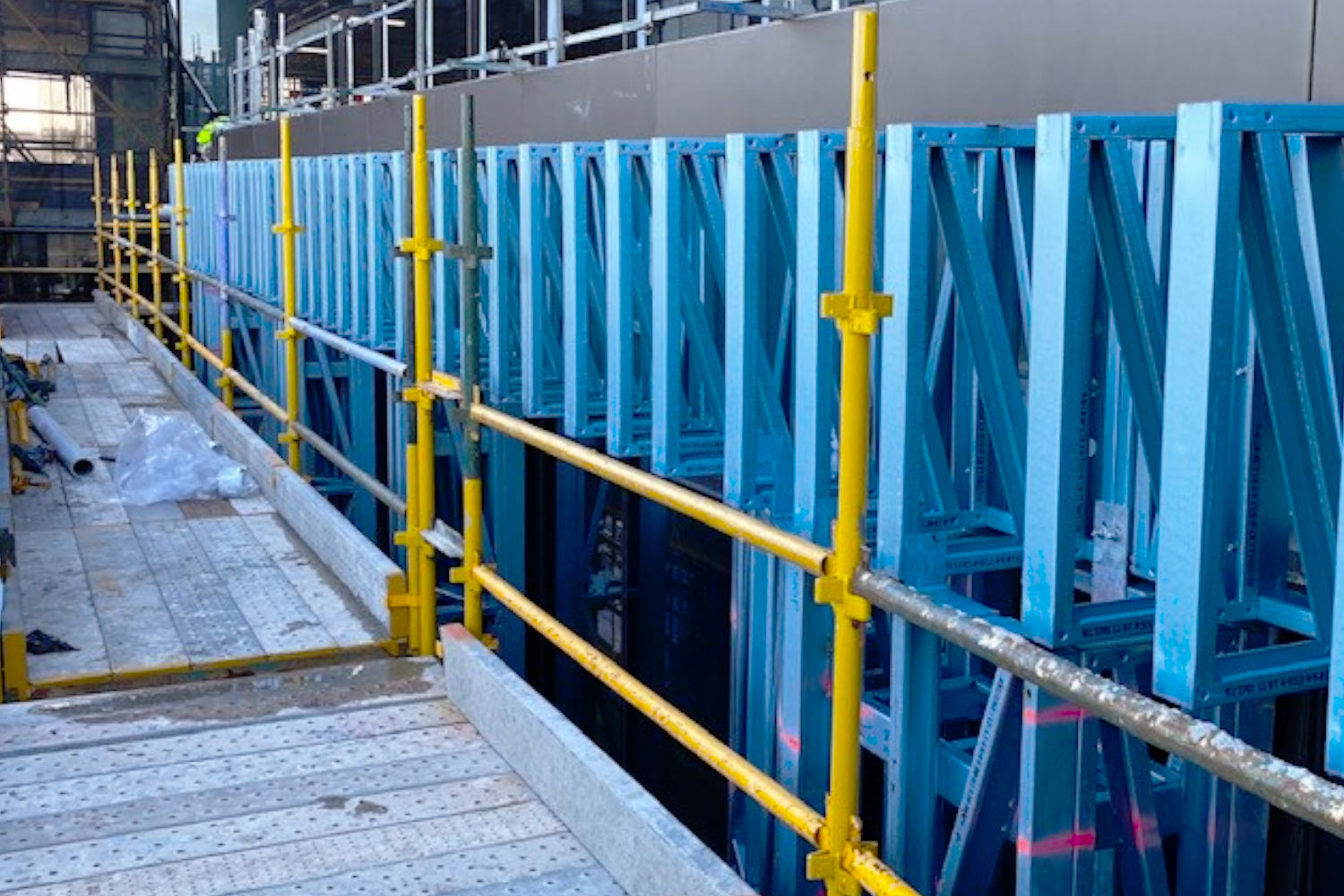 Lightweight Truecore steel framing custom modular façade on Australia Post National Support Centre building at 480 Swan Street in Richmond, Melbourne, Victoria.