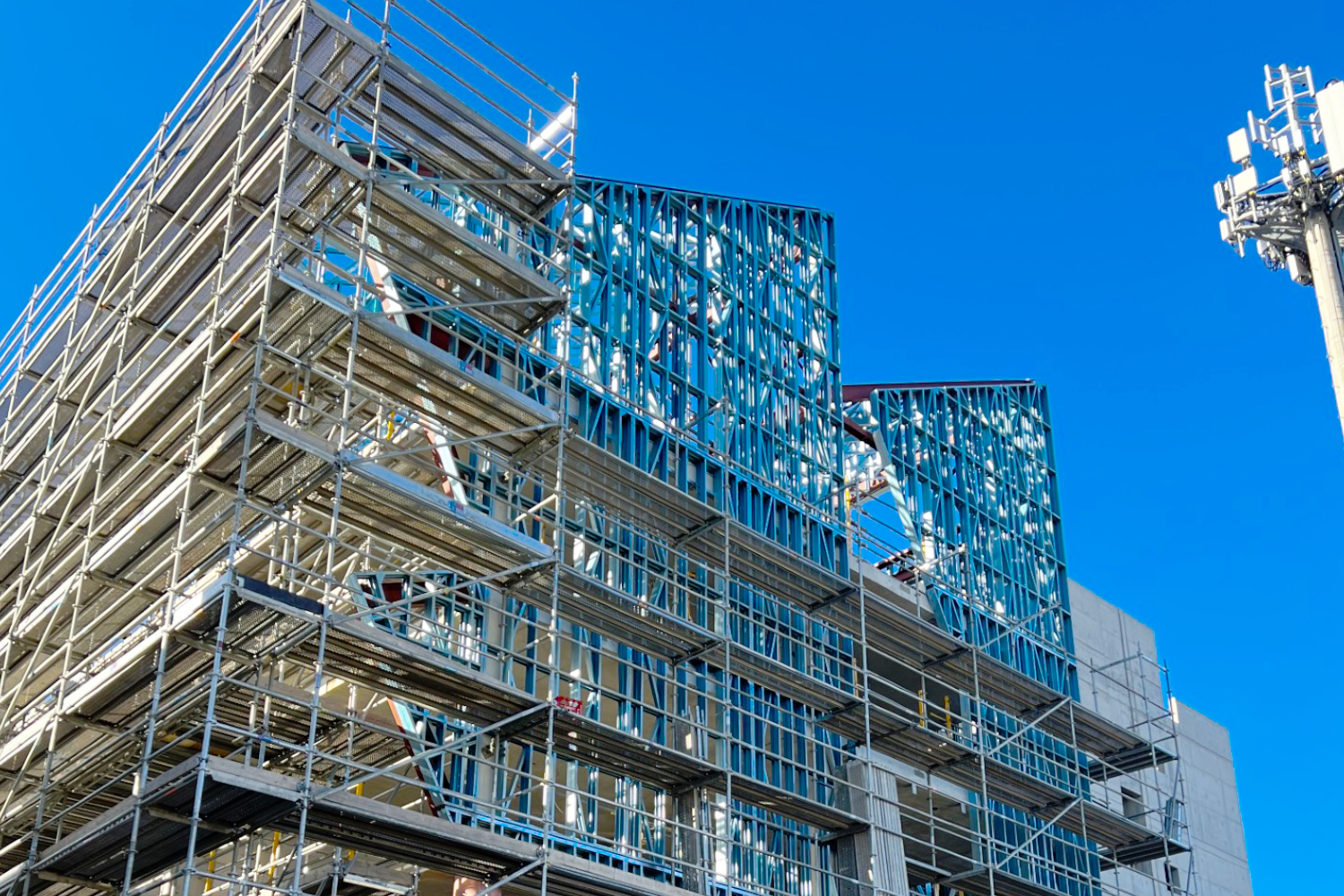 Balam Balam Place, Brunswick, featuring Modular Lightweight Steel Façade and Upper Level Framing by CMG Frames as part of Merri-bek City Council's Saxon Street redevelopment.
