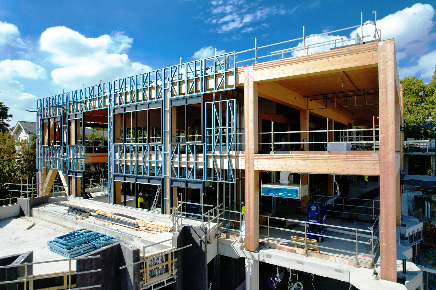 Light Gauge Truecore Steel frame facade by CMG Frames at Xavier College Melbourne.