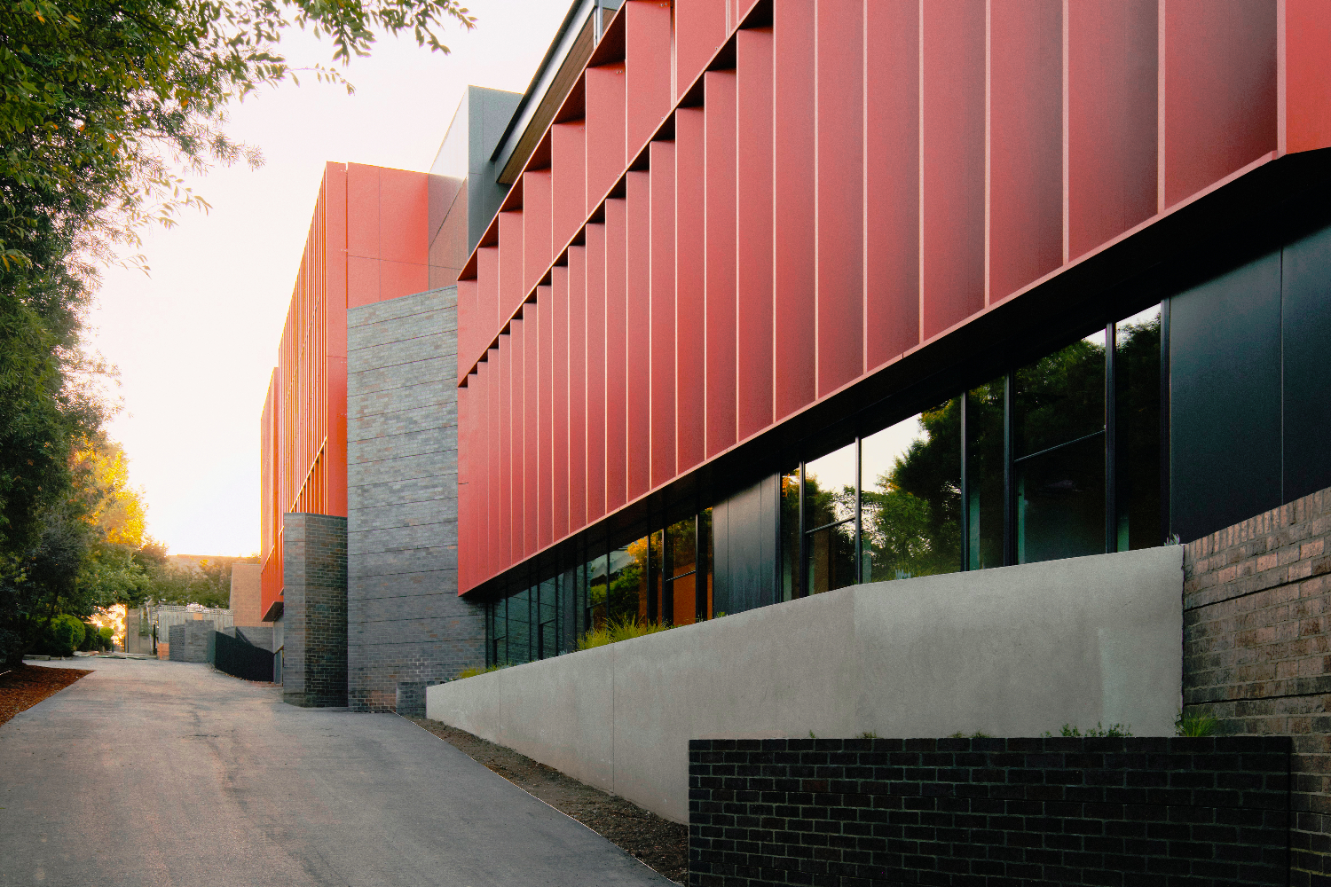 Light Gauge Truecore Steel frame facade by CMG Frames at Xavier College Melbourne.