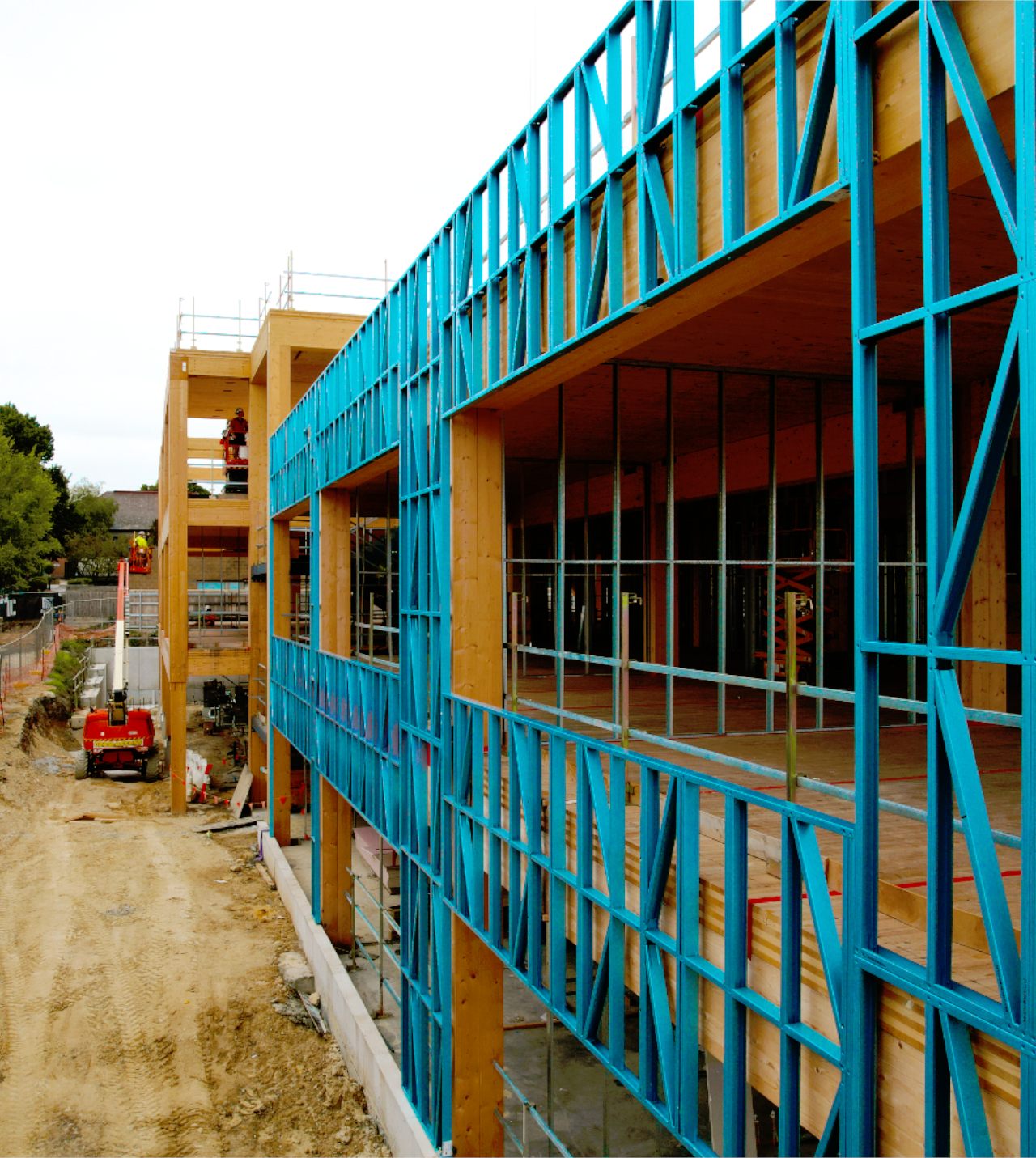 Light Gauge Truecore Steel frame facade by CMG Frames at Xavier College Melbourne.