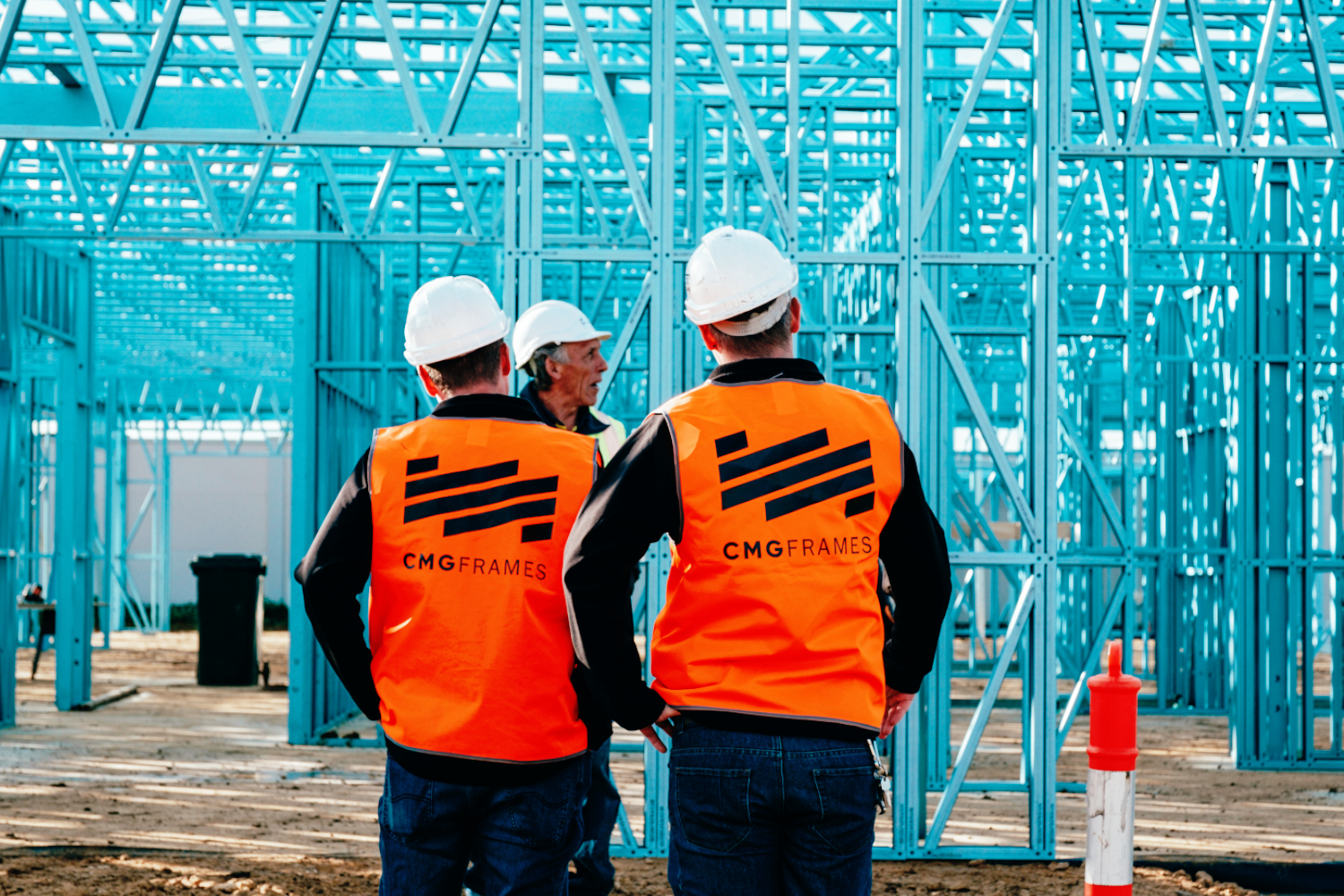 CMG Frames site inspection at THINK Ocean Grove childcare, Melbourne, built with bluescope lightweight steel frames.