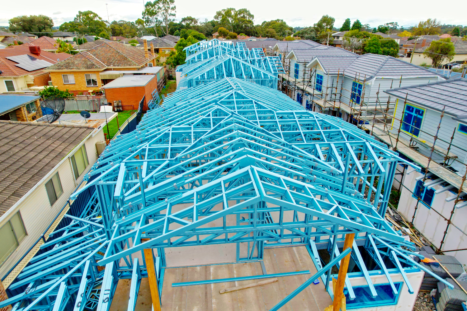 Kent Rd Townhouses featuring modular lightweight steel frames by CMG Frames with Keystart.
