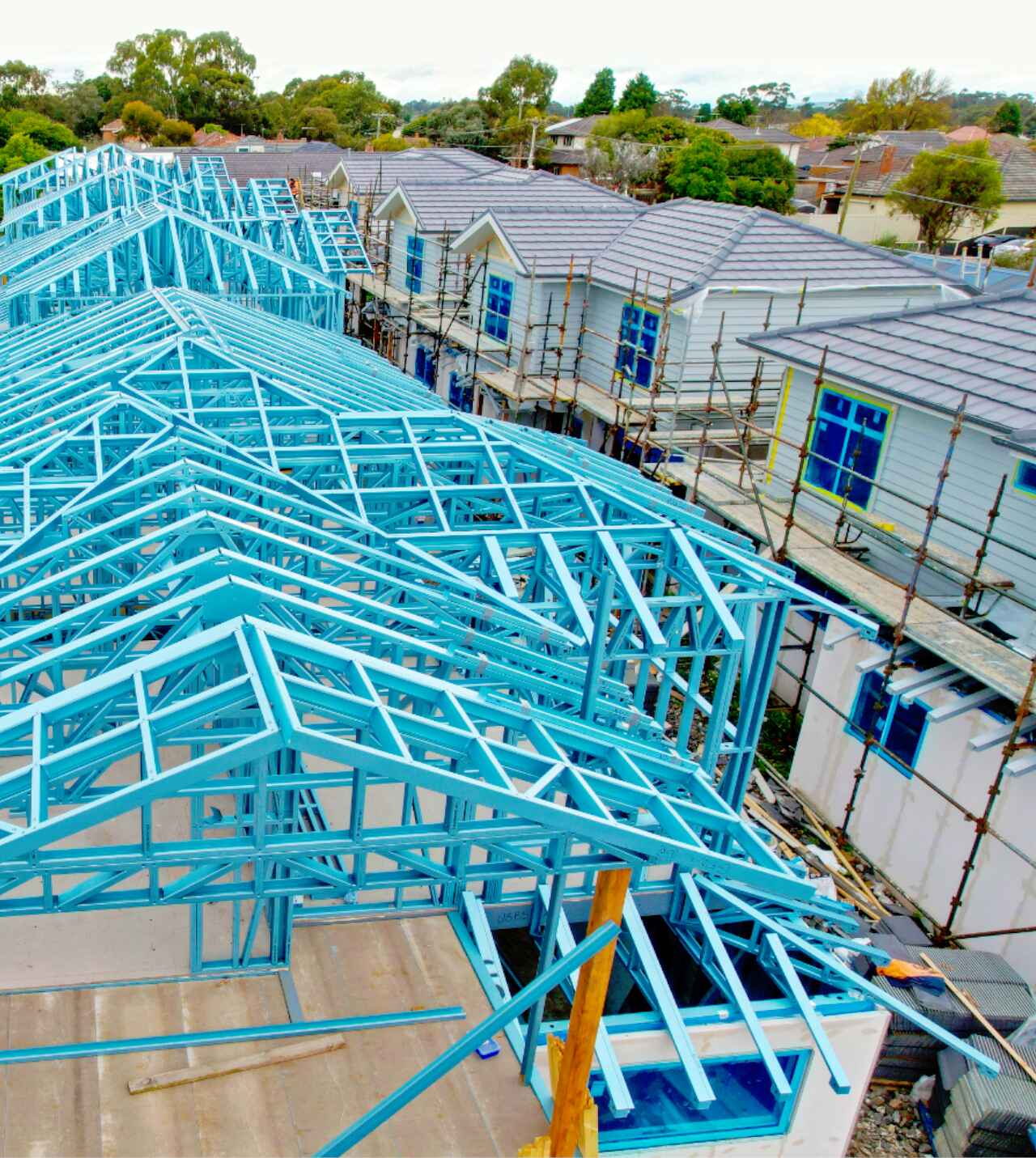 Kent Rd Townhouses featuring modular lightweight steel frames by CMG Frames with Keystart.