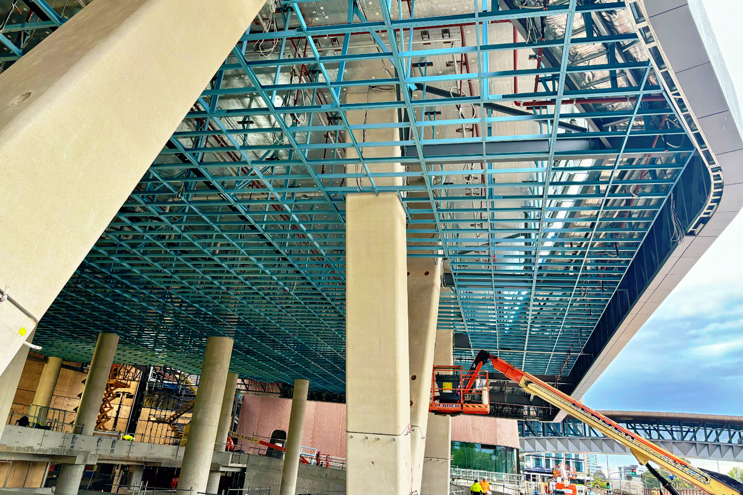 Lightweight steel custom ceiling on New Footscray Hospital by CMG Frames.