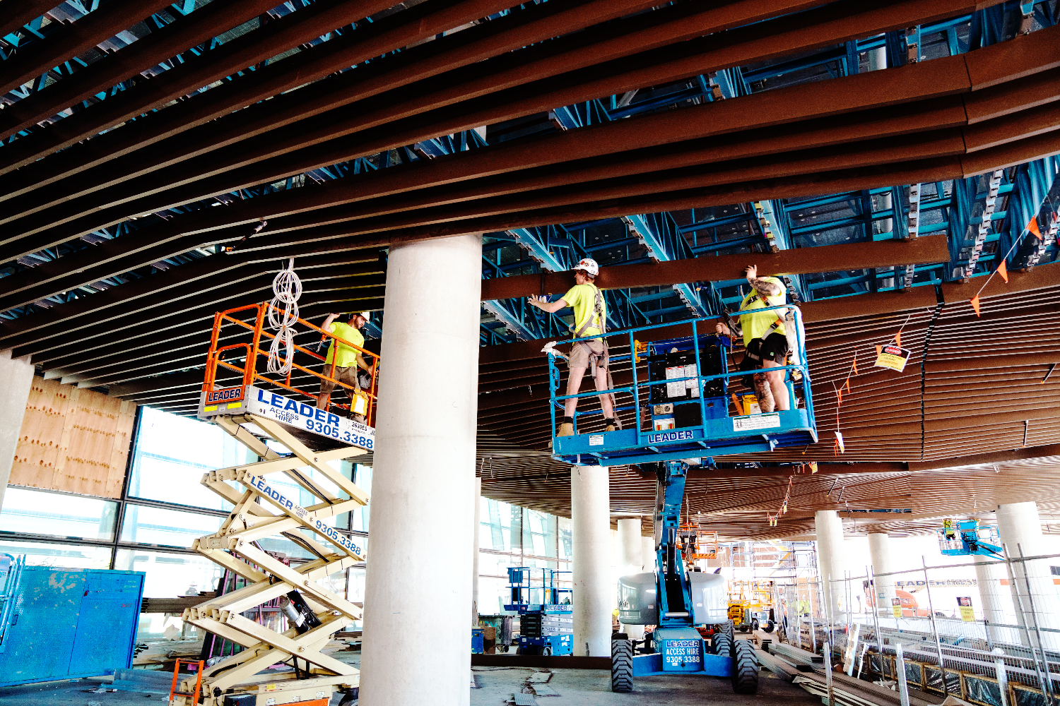 Lightweight steel custom ceiling on New Footscray Hospital by CMG Frames.