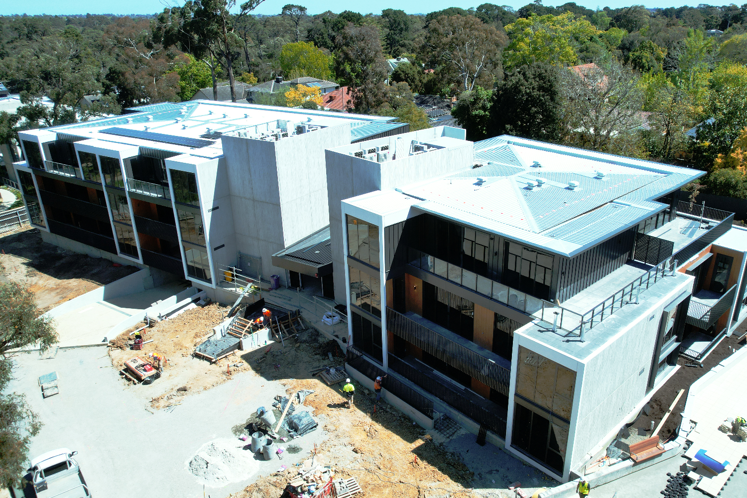Modular lightweight steel framing at Pavillions Apartments by CMG Frames.