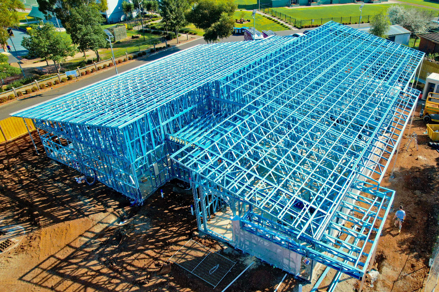 Light gauge steel framing on Eden Academy childcare in Sherrin Court, Werribee, by CMG Frames.