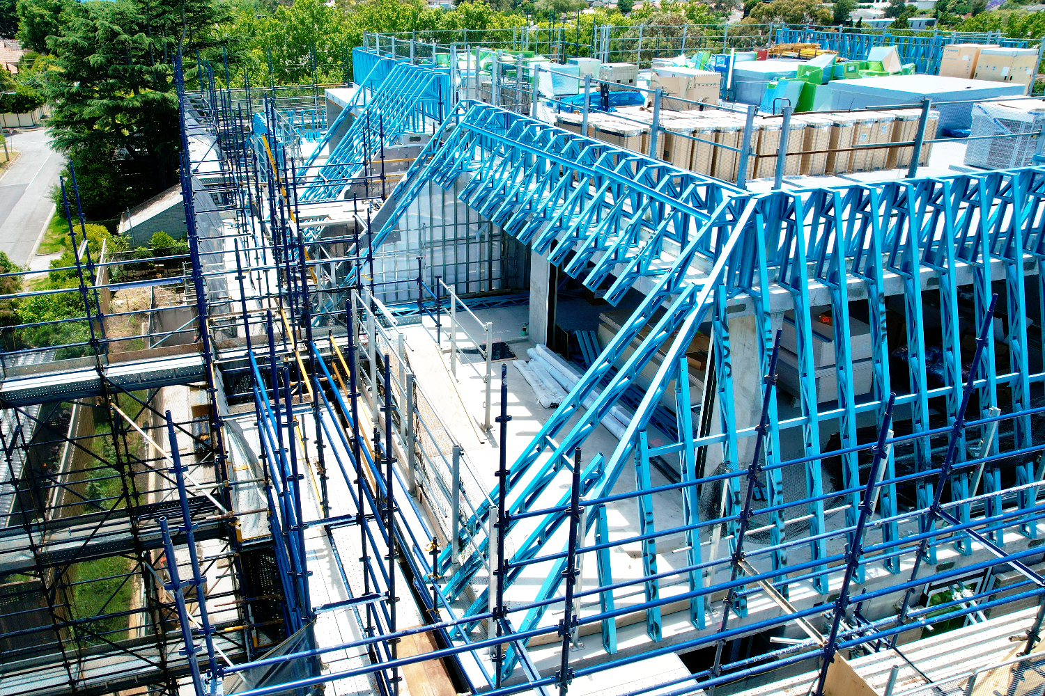 Lightweight steel framing by CMG Frames at St Clare Apartments.