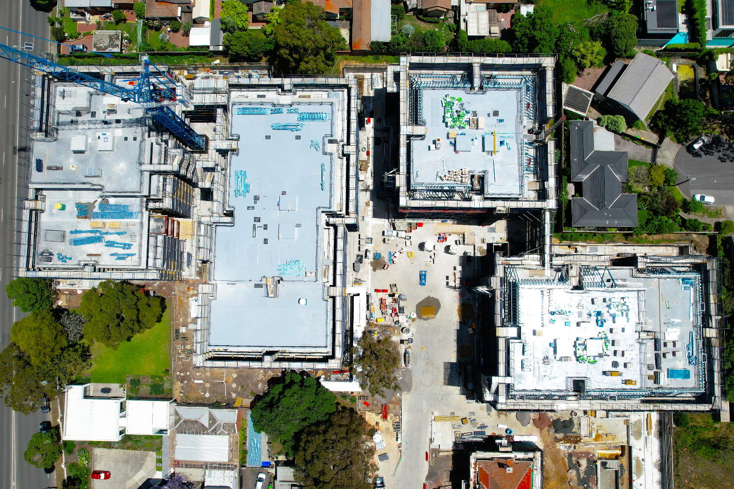 Lightweight steel framing by CMG Frames at St Clare Apartments.