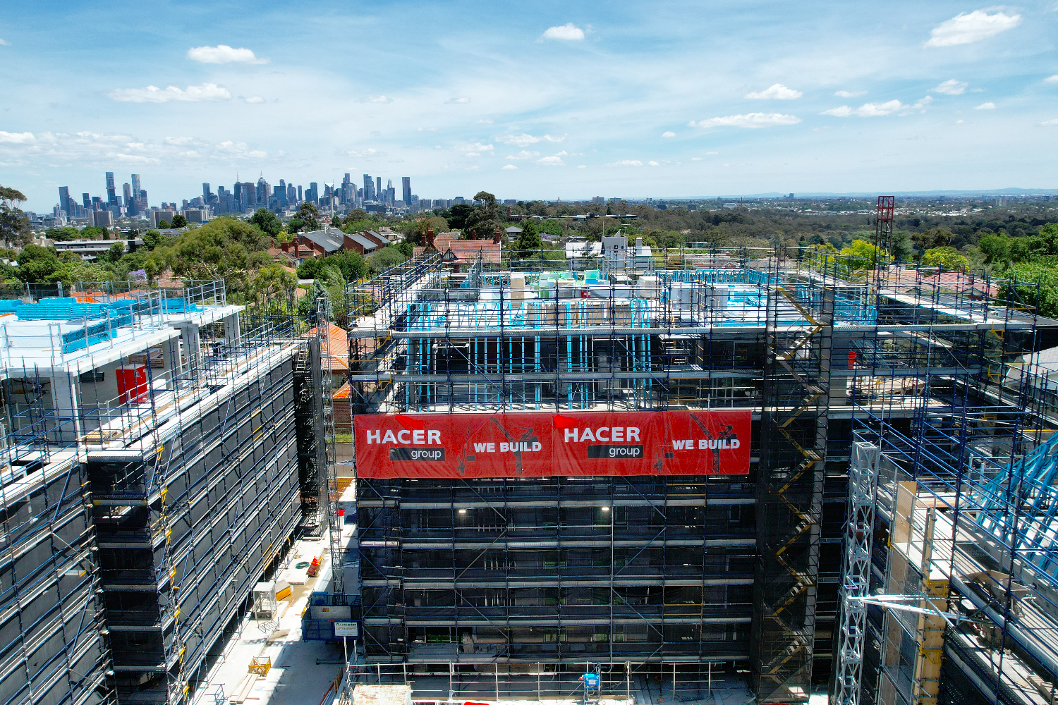 Lightweight steel framing by CMG Frames at St Clare Apartments.