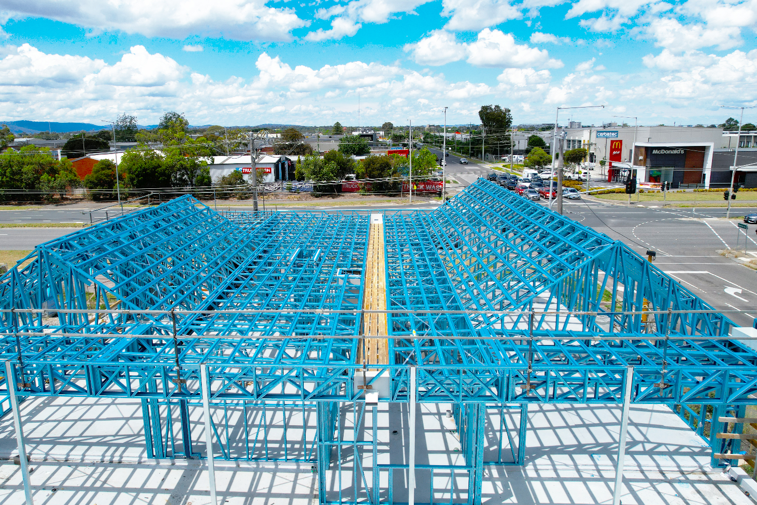 Bluescope Truecore lightweight steel frames at Westall Road Discovery Tree childcare in Clayton South, Melbourne, by CMG Frames and Donmar.